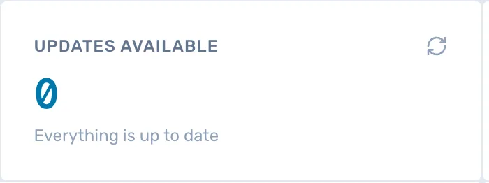 The Updates Available tile on My Inventory showing 0 and Everything is up to date