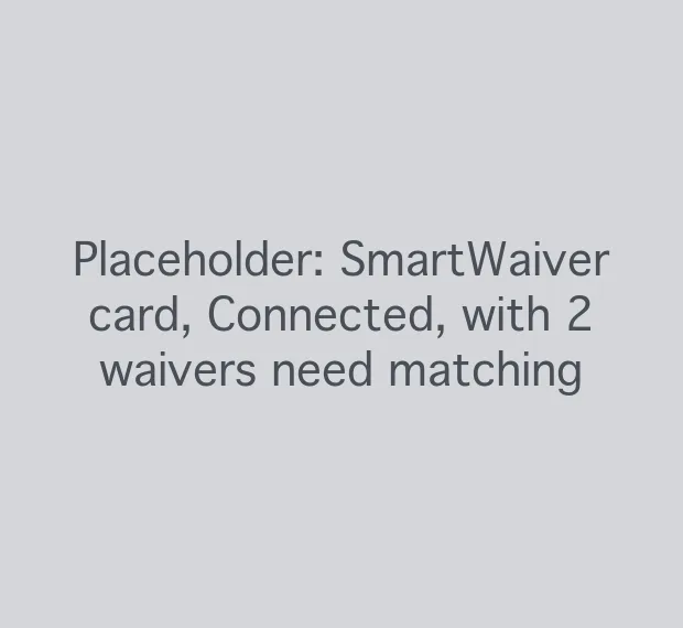 Placeholder for the SmartWaiver card once connected, showing Connected and Signed waivers sync in automatically